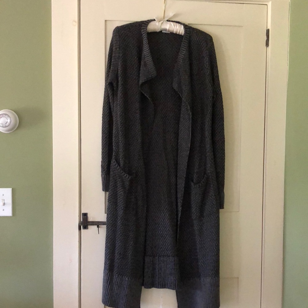 Cabi long knit blue sweater